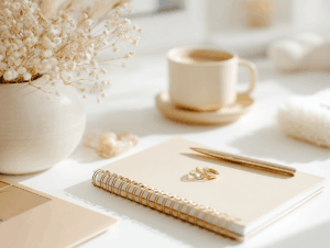 Schreibtisch im Boho-Stil